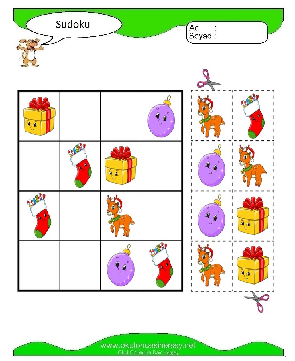 Sudoku Çocuk Bulmacaları